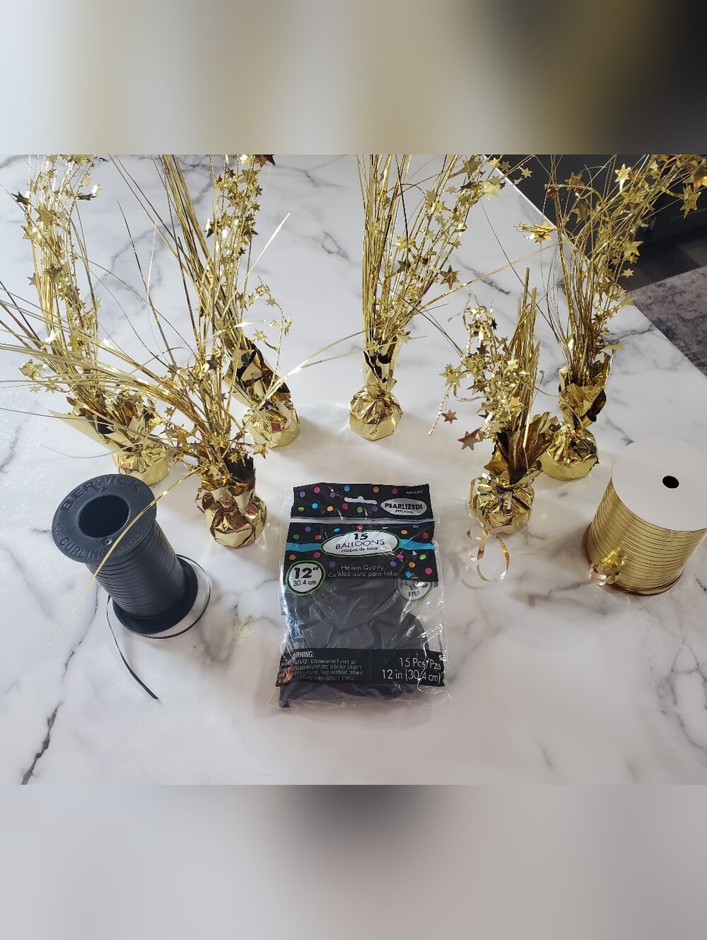 Black & Gold Party Decoration Bundle